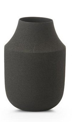 Black Matte Small Metal Vase