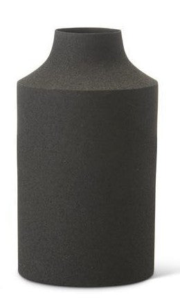 Black Matte Small Metal Vase
