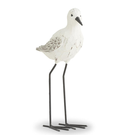 White and Gray Weathered Resin Seagull