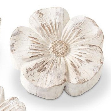 RESIN WHITEWASHED TABLETOP DAISY