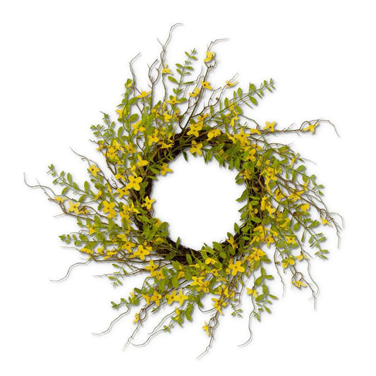 Forsythia Wreath w/Foliage
