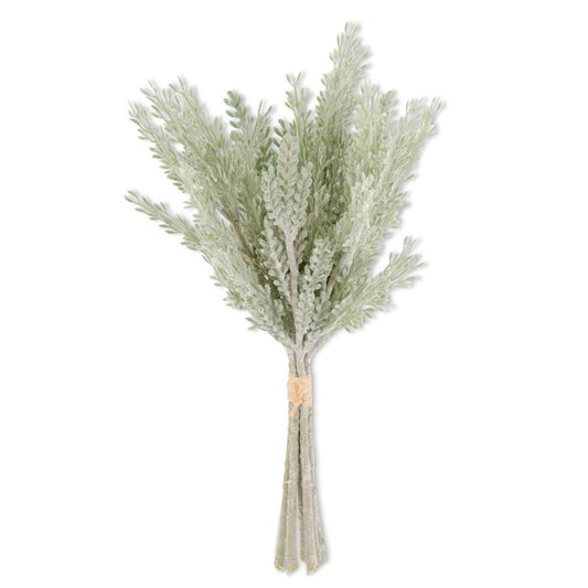 SOFT GREEN FLOCKED MIXED PINE BUNDLE