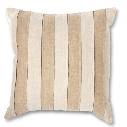 Natural Tan Striped Pillow