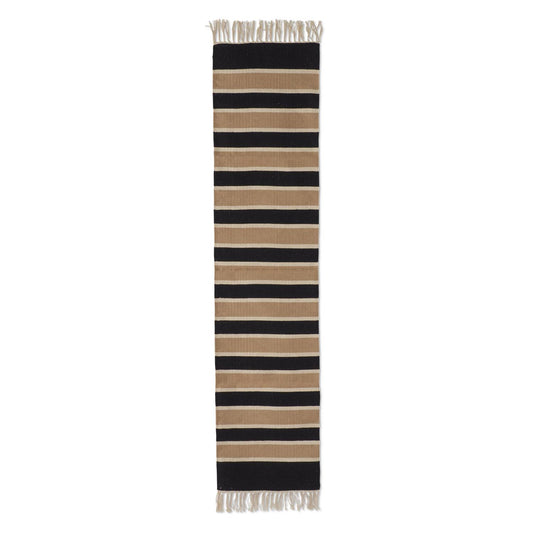 Black Cream & Tan Table Runner