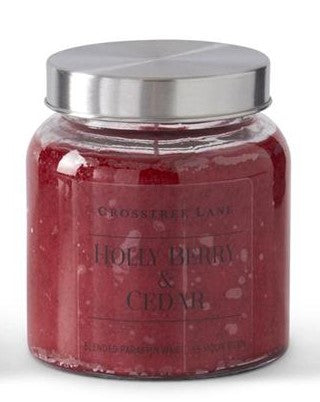 CROSSTREE LANE HOLIDAY CANDLES - HOLLY BERRY & CEDAR