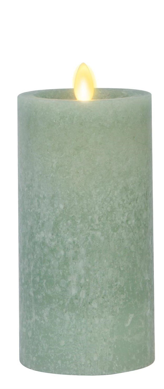 Iceberg Green Seaglass Wax Luminara Indoor Pillar Candle
