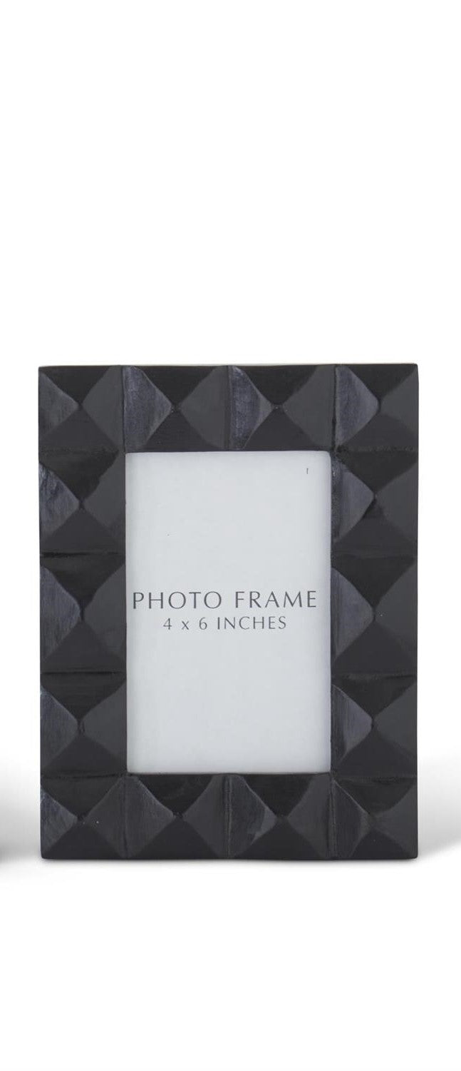 Black Mango Wood Diamond Cut Photo Frame