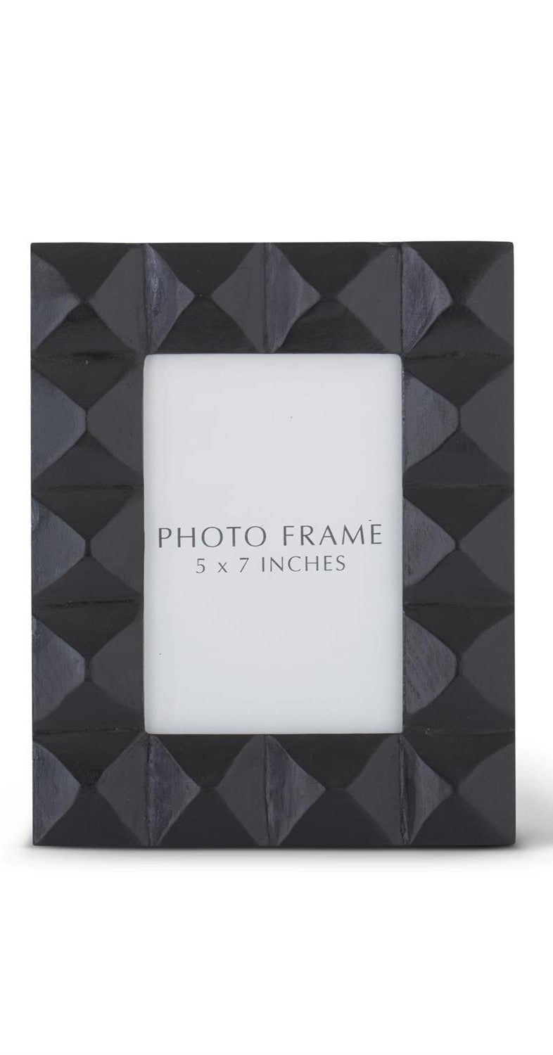 Black Mango Wood Diamond Cut Photo Frame
