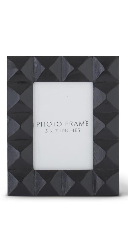 Black Mango Wood Diamond Cut Photo Frame