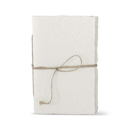 Handcrafted Deckle Edge Thin Unlined Journals - White