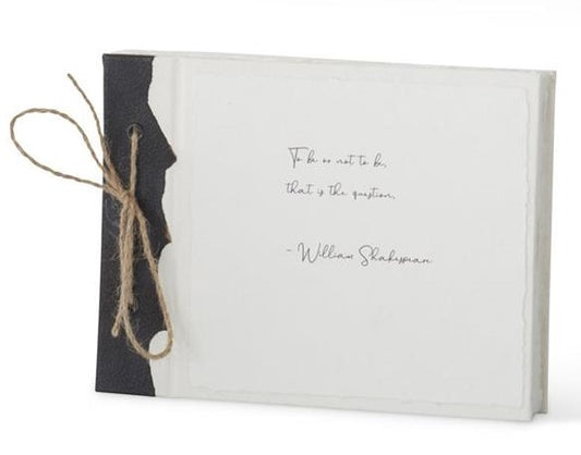 WHITE INSPIRATIONAL HANDCRAFTED DECKLE EDGE LEATHER