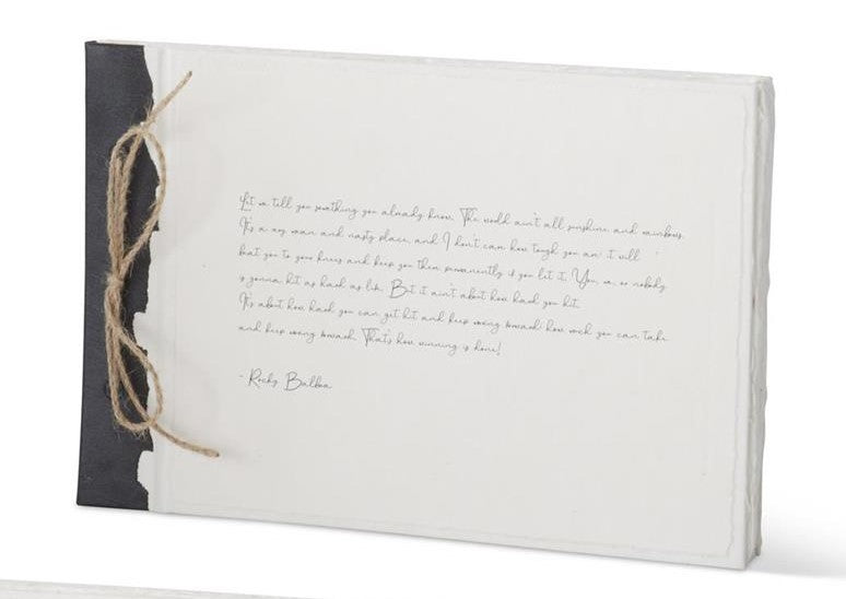 WHITE INSPIRATIONAL HANDCRAFTED DECKLE EDGE