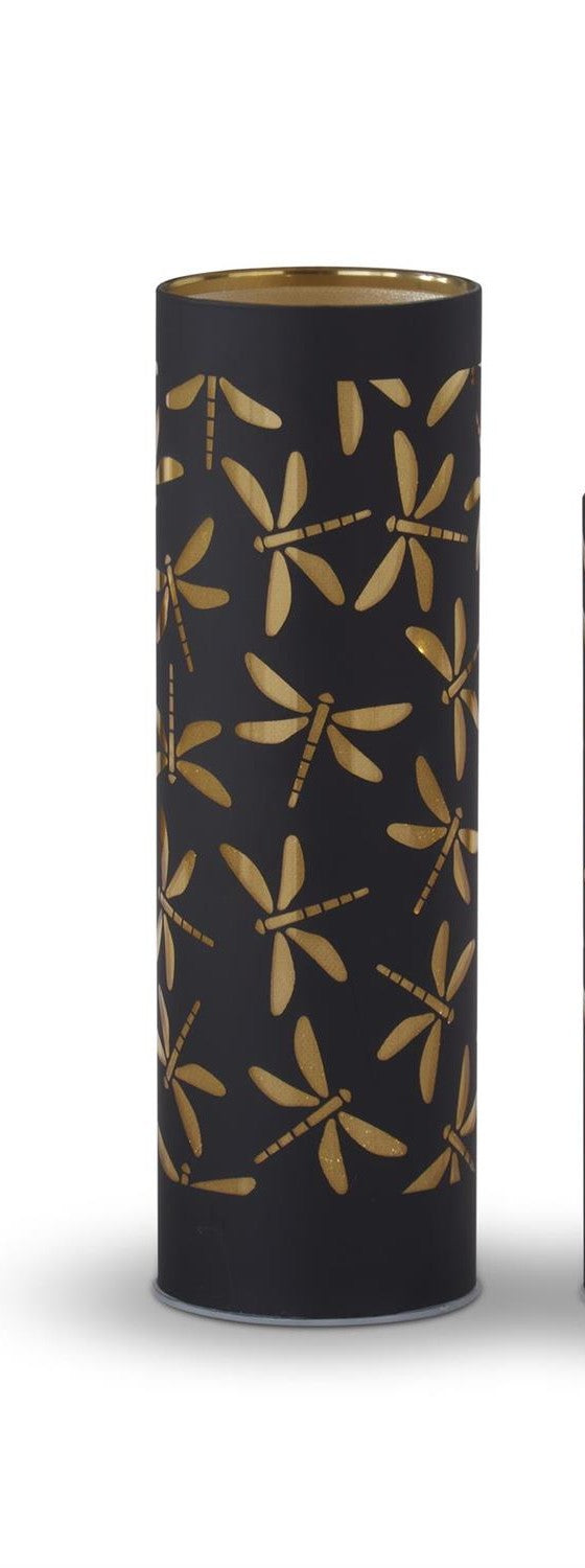 Black & Gold Laser Engraved Dragonfly LED