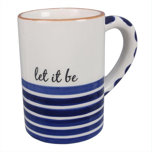 BLUE AND WHITE MUG - Let it Be