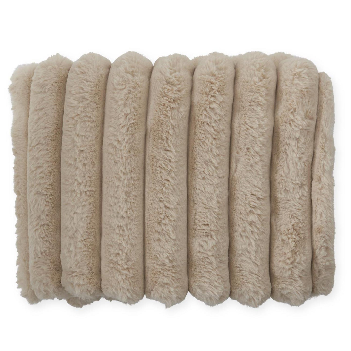 Tan Vegan Fur Throw Blanket