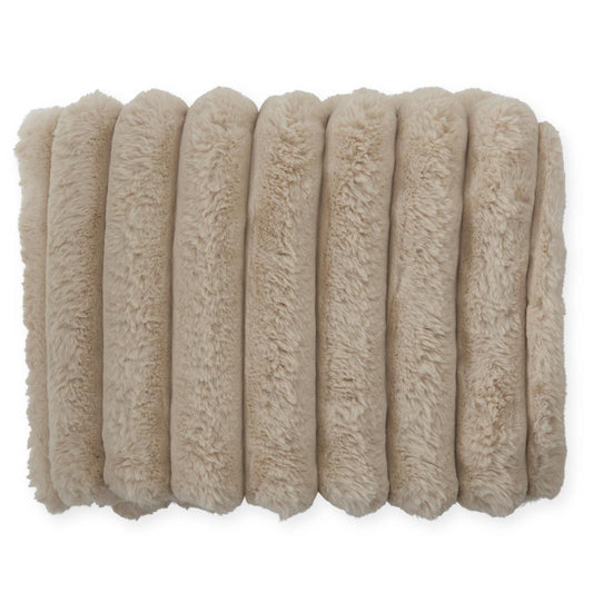 Tan Vegan Fur Throw Blanket