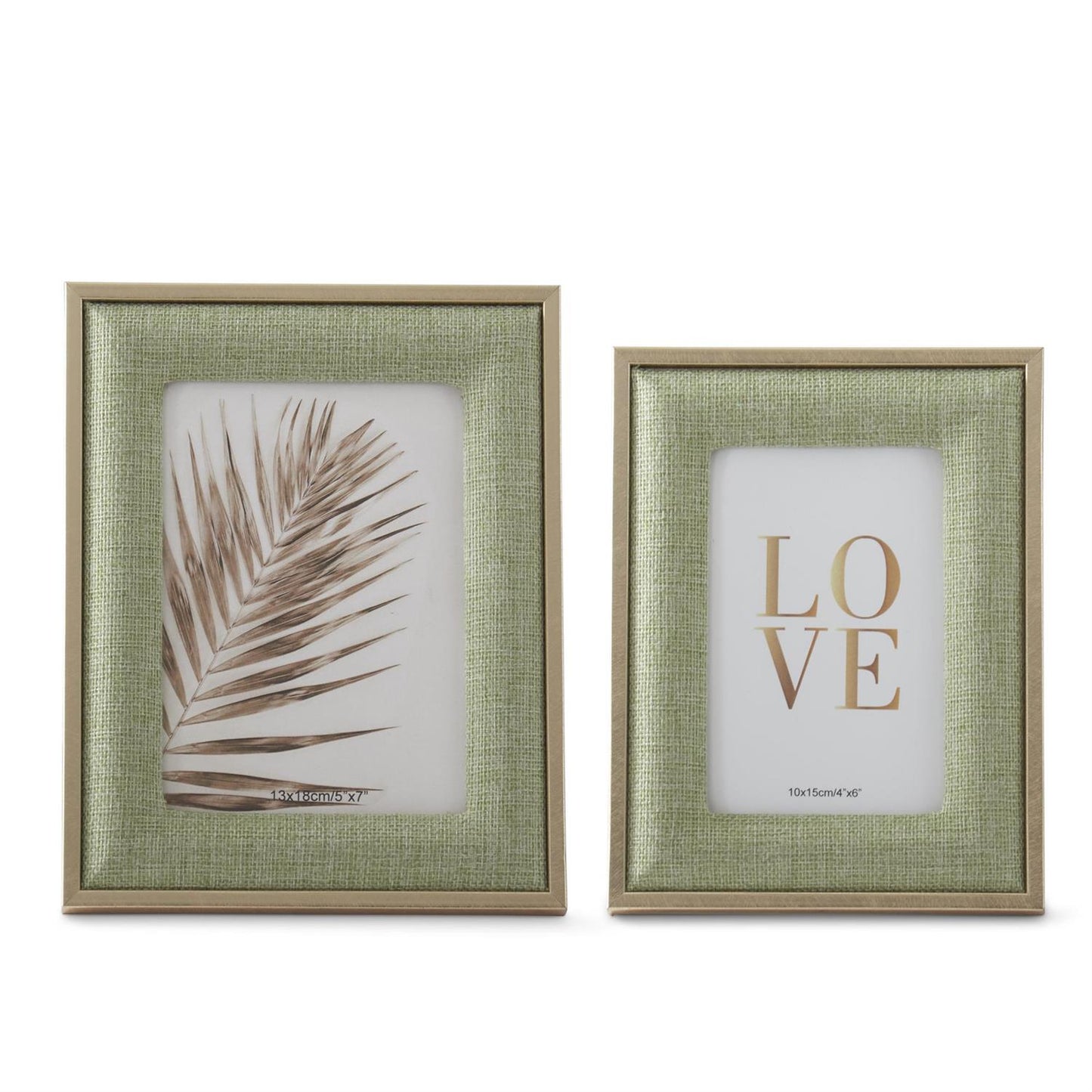 Green Woven Linen Photo Frame