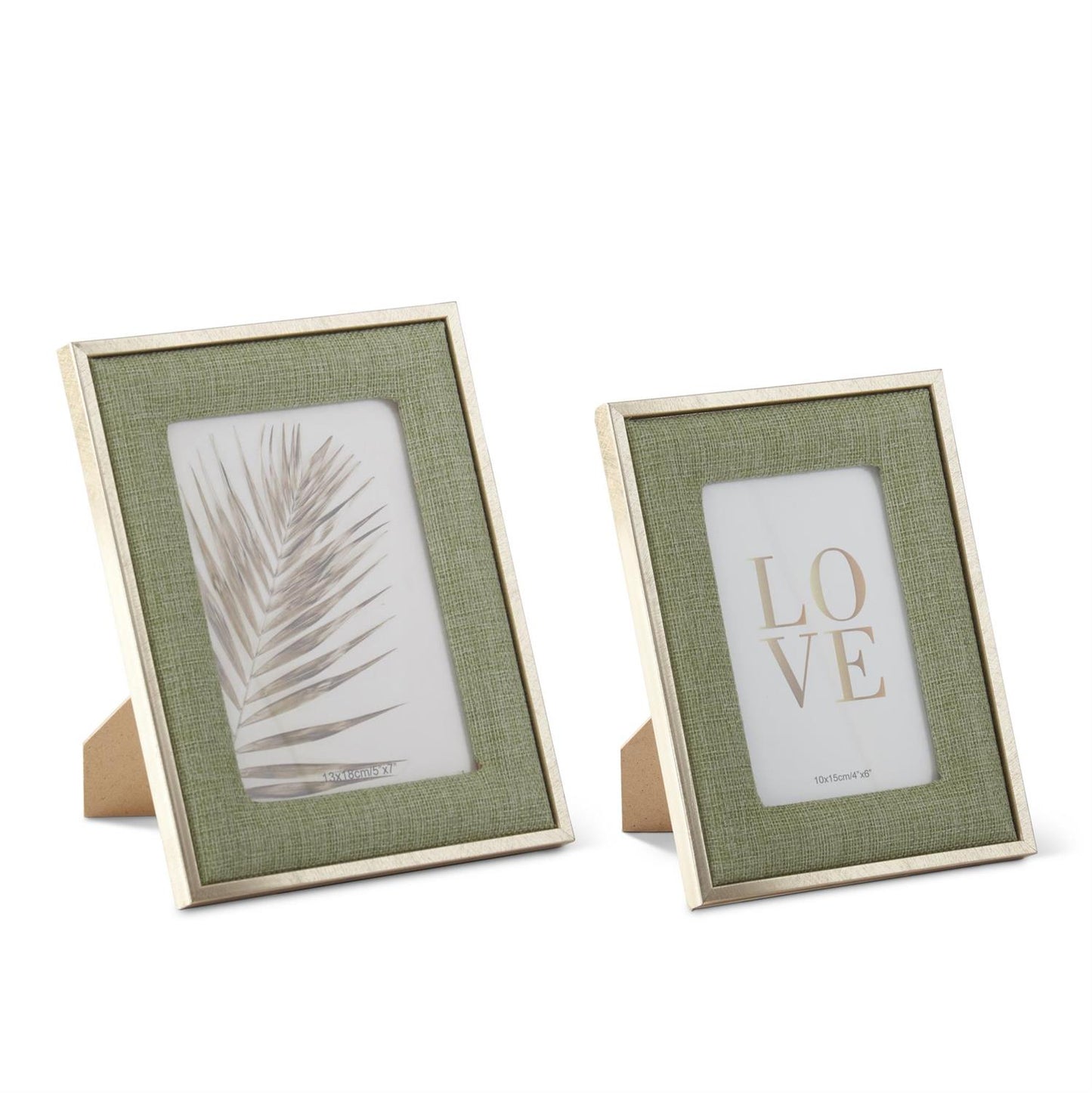Green Woven Linen Photo Frame