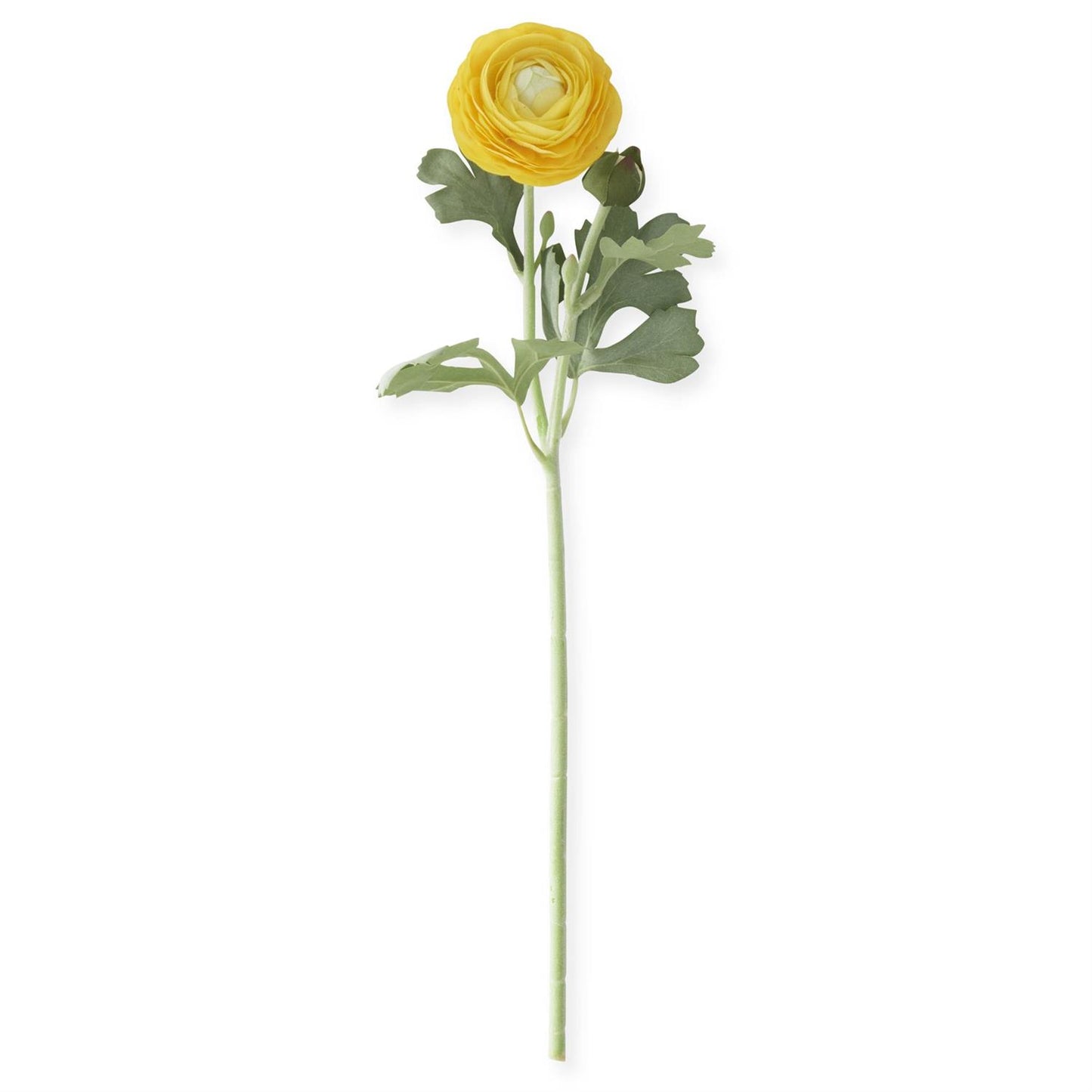 Real Touch Dark Yellow Bud & Bloom Ranunculus Stem