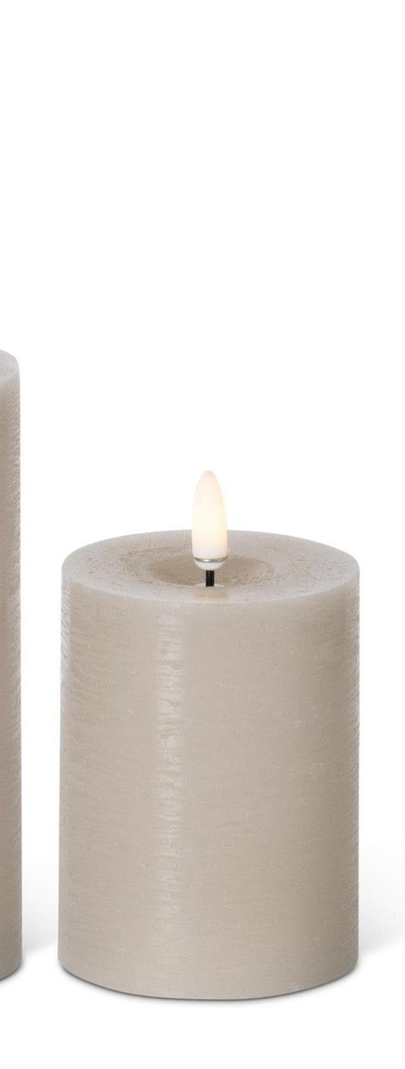 Taupe Pillar Candle