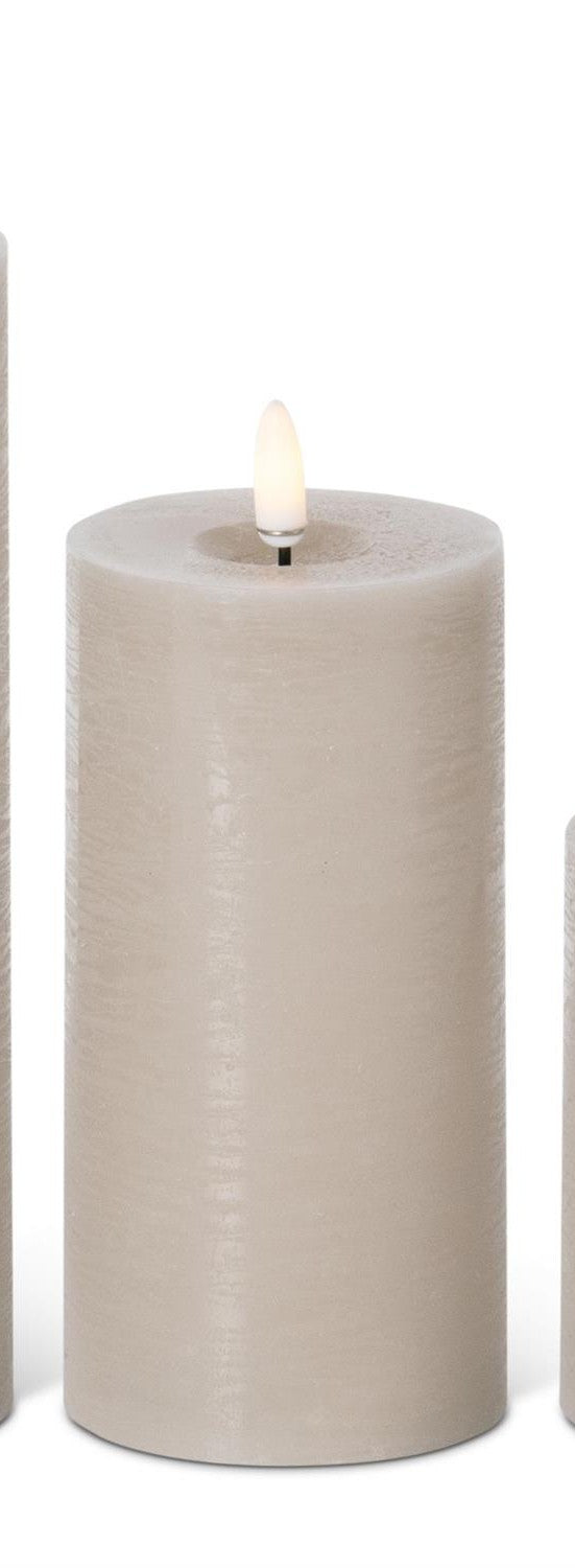 Taupe Pillar Candle