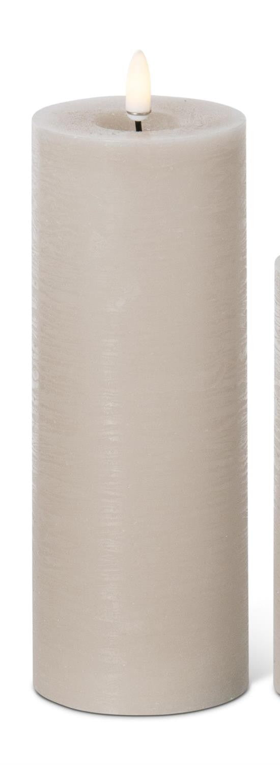 Taupe Pillar Candle