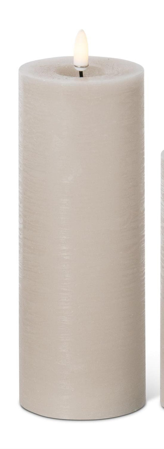 Taupe Pillar Candle