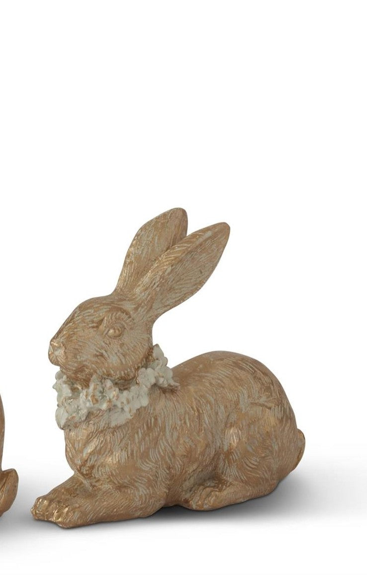 Gold Resin Easter Bunny