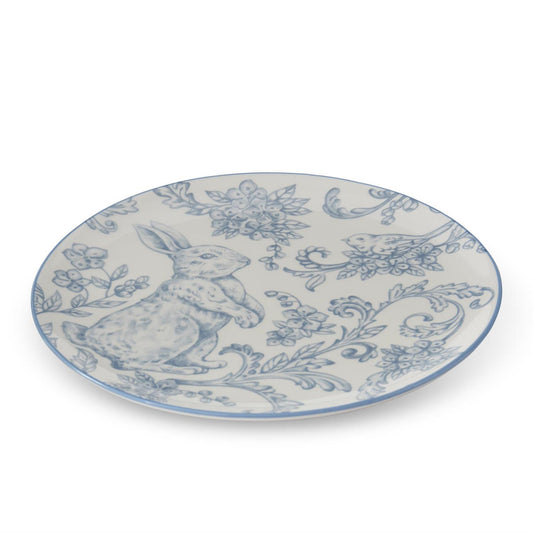 Blue & White Dolomite Easter Bunny Plate