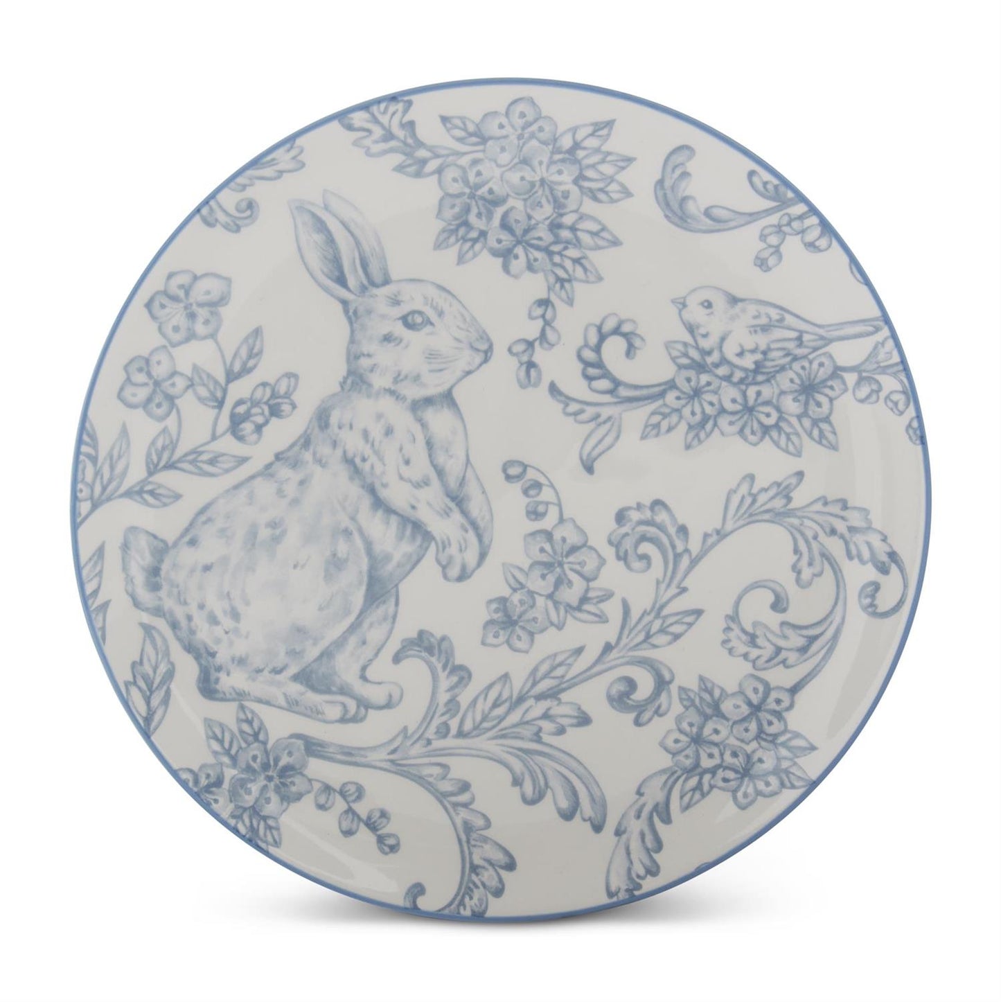 Blue & White Dolomite Easter Bunny Plate