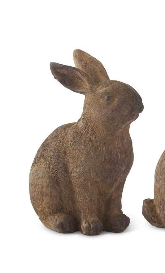 Textured Brown Resin Rabbit