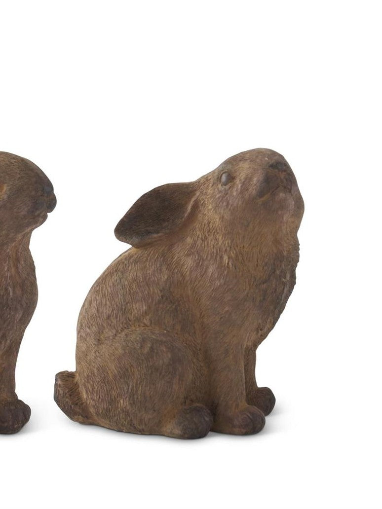 Textured Brown Resin Rabbit