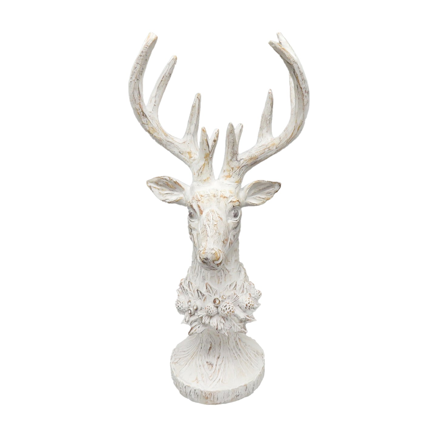 Whitewashed Deer Head Stand