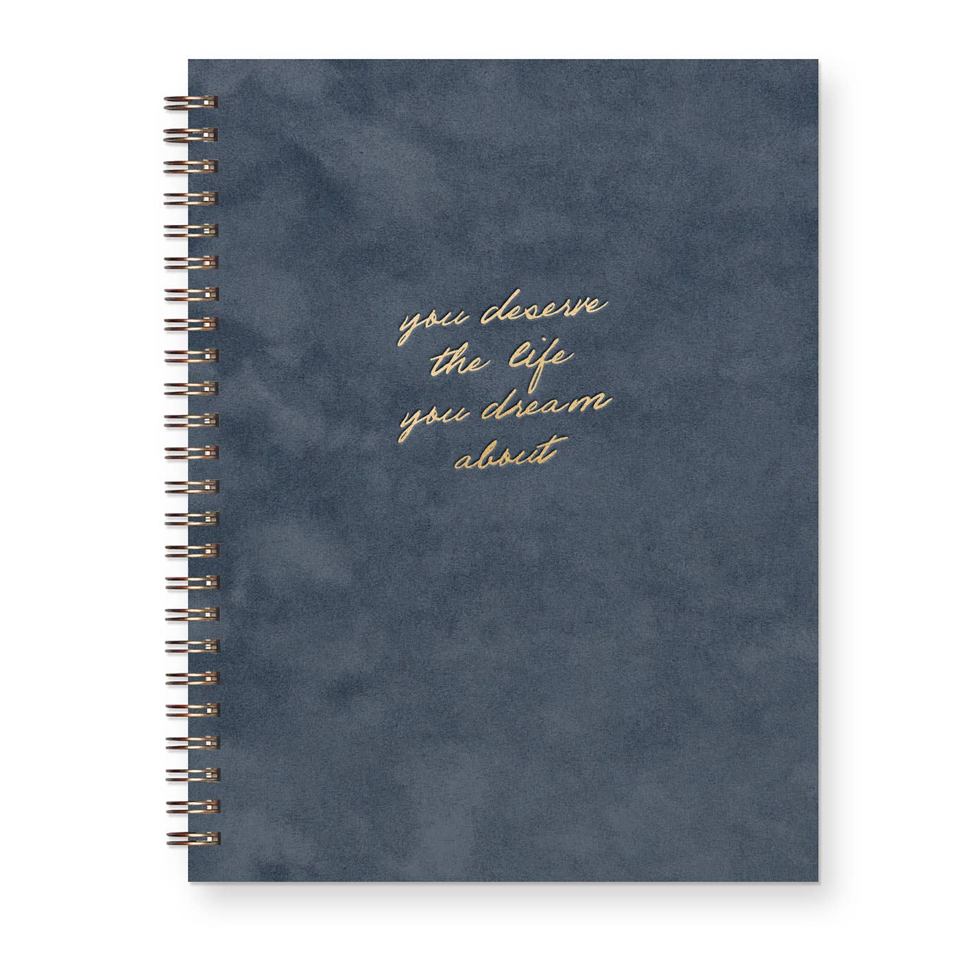 Life You Dream About Journal:  Midnight Wave Suede Cover | Gold Foil