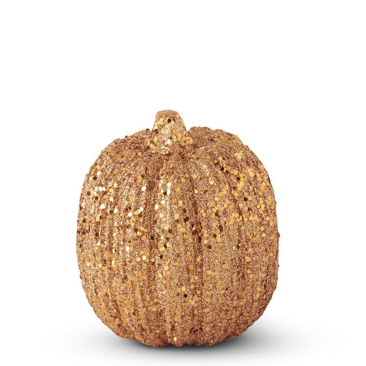 ORANGE GLITTER & SEQUIN PUMPKIN