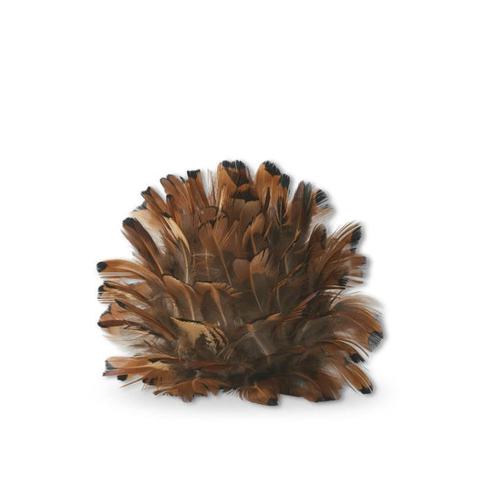 RUST BROWN FEATHER BALL