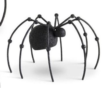 Glittered Black Metal Spider