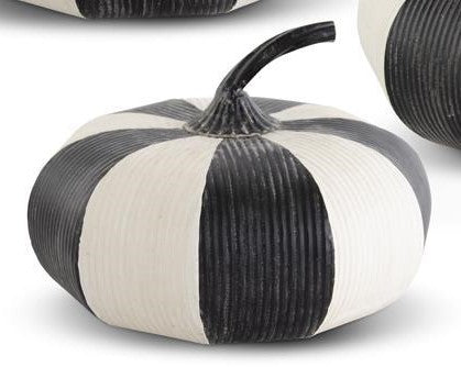 Black & White Metal Stackable Pumpkin