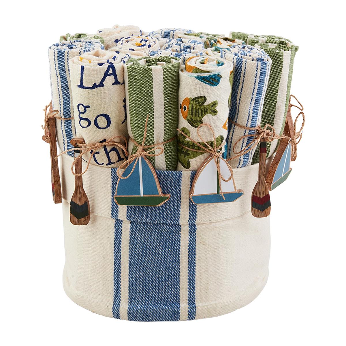 Patterned Lake Towels - Lake