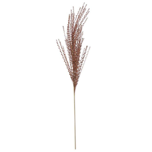 Brown w/Gold Twisted Eyelash Ribbon Stem