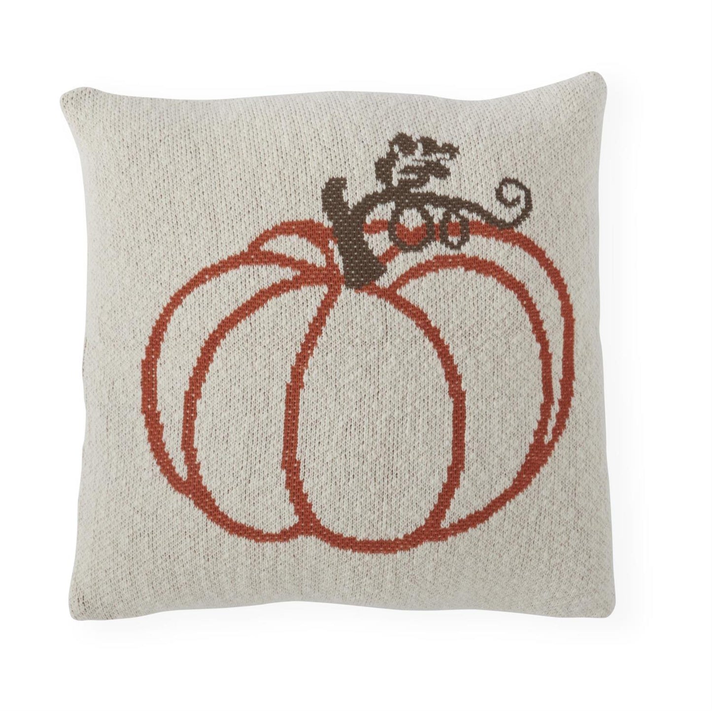 Cream Cotton Knit Orange Pumpkin