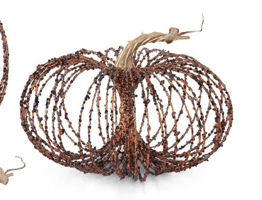 Orange w/Black Glitter Wire Pumpkins