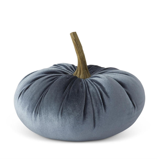 Blue Velvet Stuffed Pumpkin