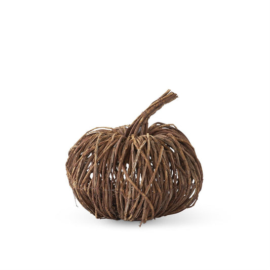 10 Inch Handcrafted Woven Vine Pumpkin