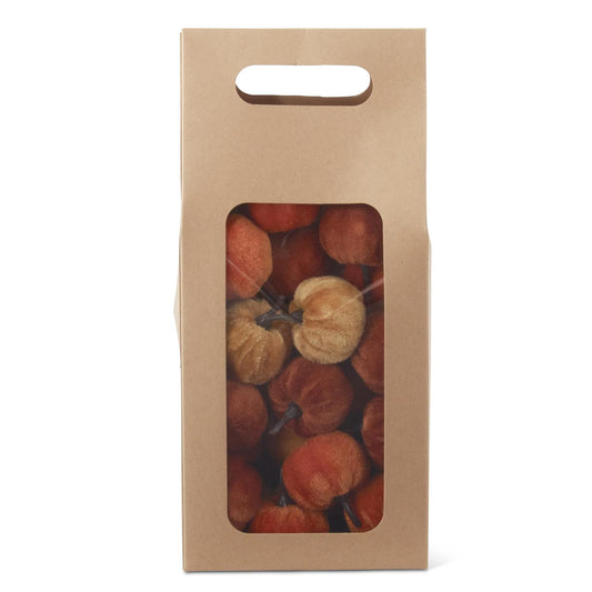 Mini Brown Orange & Yellow Pumpkins (24pc)