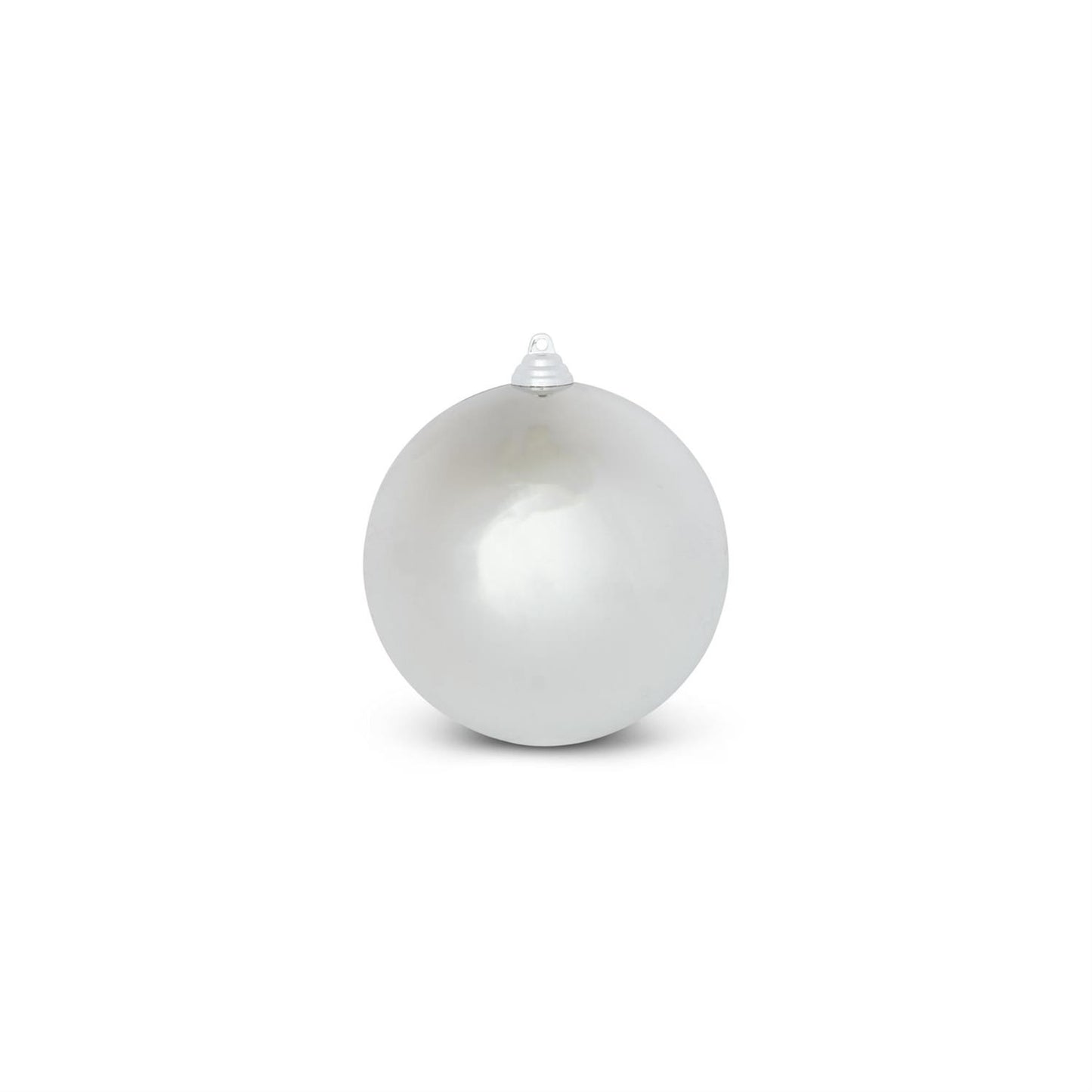 Silver Shiny Shatterproof Round Ornament