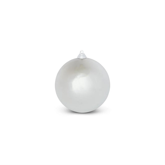 Silver Shiny Shatterproof Round Ornament