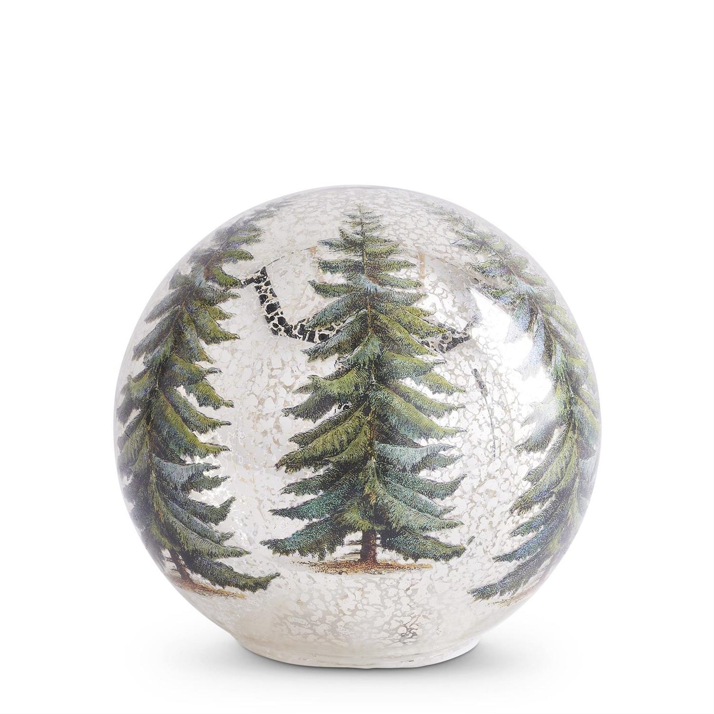 Pine Tree LED Gold Mercury Glass