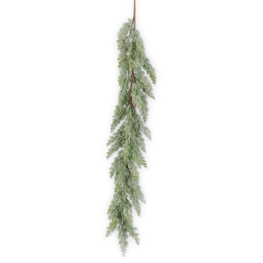 Powdered Real Touch Cedar Garland