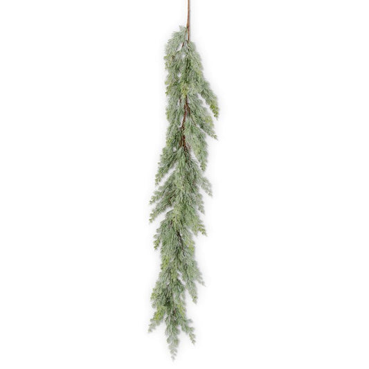 Powdered Real Touch Cedar Garland